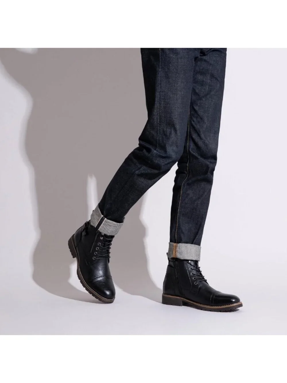 Stylish Men's Motorcycle Combat Boots | Casual Durable Footwear for Adventurers
